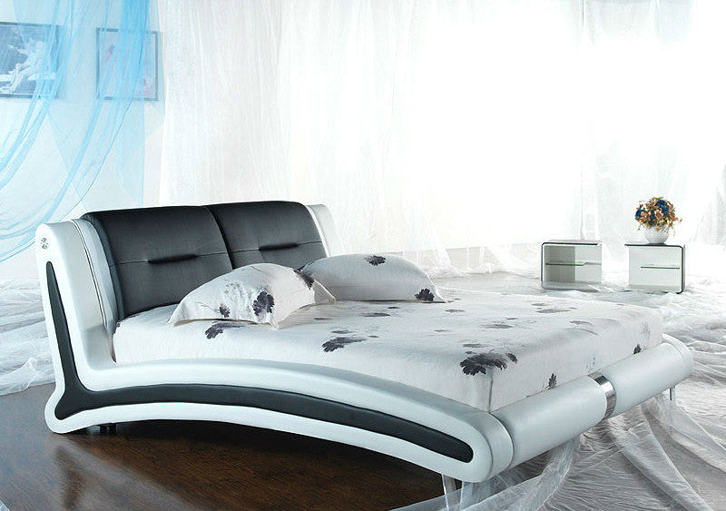 QUEEN (2900#) LEATHERETTE BED - ASSORTED COLOURS