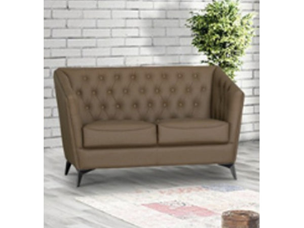 TRIBECA 2 SEATER LEATHERETTE SOFA - BROWN