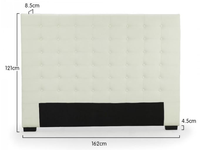 QUEEN GRONTEC FABRIC HEADBOARD ONLY - LIGHT BEIGE