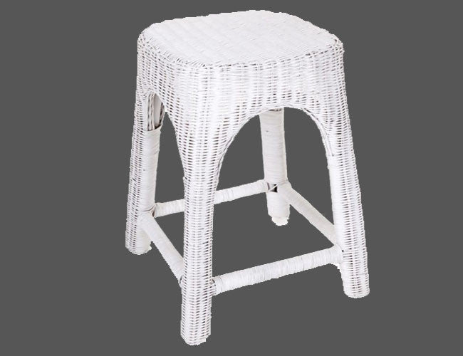 RATTAN (DET809) KITCHEN STOOL - SEAT: 500(H) - WHITE