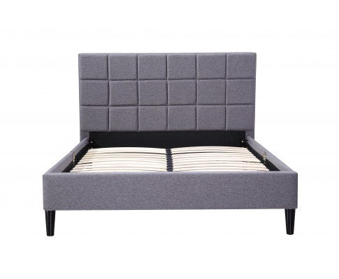 DELUXE DOUBLE FABRIC BED FRAME- GREY