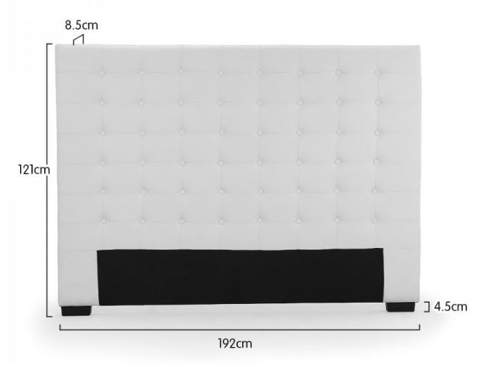 KING GRONTEC FABRIC HEADBOARD ONLY - GREY