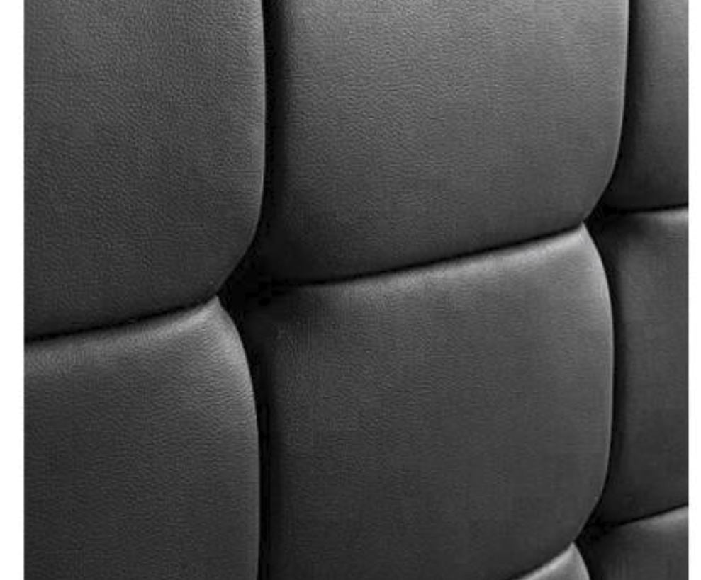 QUEEN BRAVO (V43-BED-BRVQBL) LEATHERETTE BED - BLACK