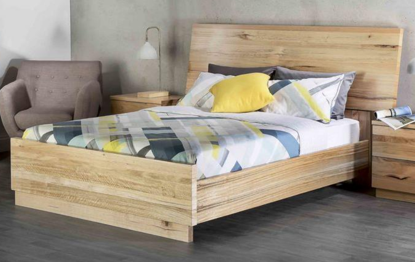 QUEEN PASQUA HARDWOOD BED - (MODEL-1-19-20-18-15) - NATURAL