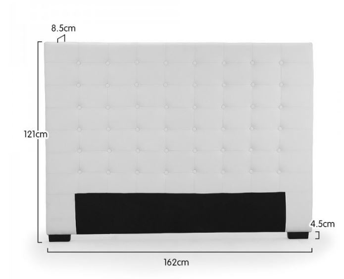 QUEEN GRONTEC FABRIC HEADBOARD ONLY - GREY