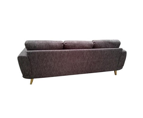 ALASKA 3 SEATER FABRIC LOUNGE - BROWN