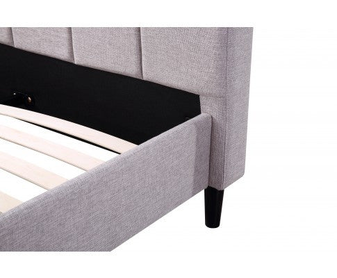 DELUXE DOUBLE FABRIC BED FRAME- BEIGE