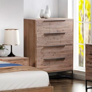 SENEGAL KING 4 PIECE (TALLBOY) BEDROOM SUITE - LIGHT OAK