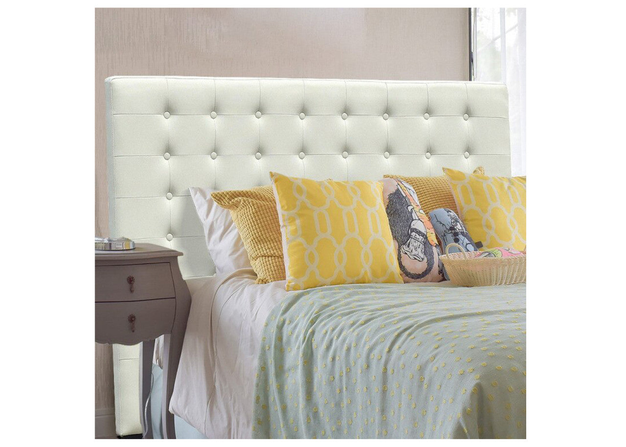 QUEEN GRONTEC FABRIC HEADBOARD ONLY - LIGHT BEIGE