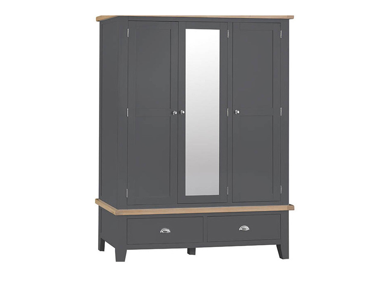 SPENCER (AUSSIE MADE) 3 DOOR / 2 DRAWER WARDROBE WITH MIRROR COLLECTION - ASSORTED PAINTED / STAINED COLOURS - STARTING FROM $2299