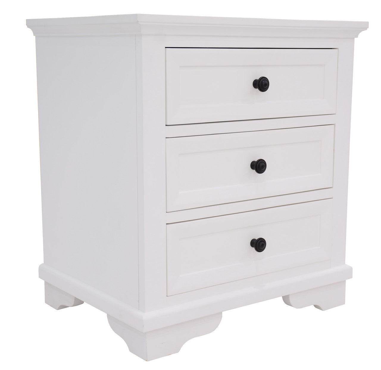 CHANELLE KING 4 PIECE (TALLBOY) BEDROOM SUITE (22-9-5-14-14-1) - WHITE