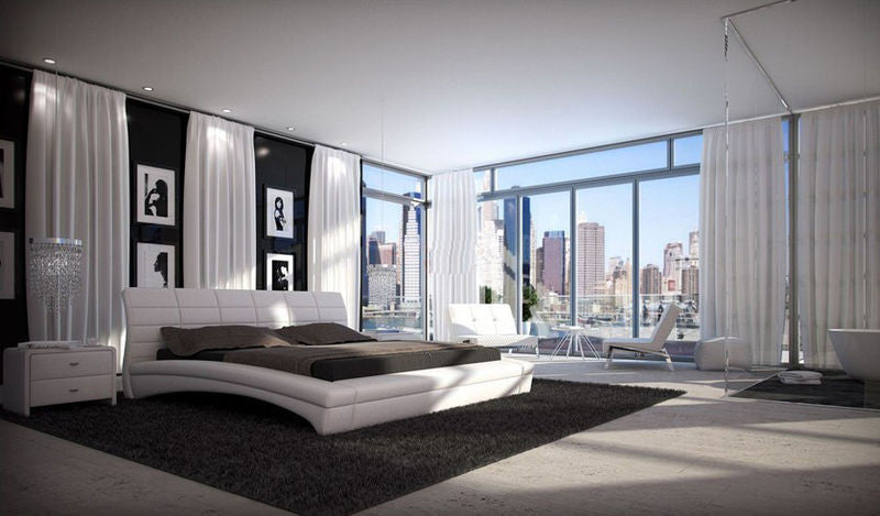 TRANI KING 3 PIECE BEDSIDE BEDROOM SUITE (WITH #25 BEDSIDES) - LEATHERETTE - ASSORTED COLOURS