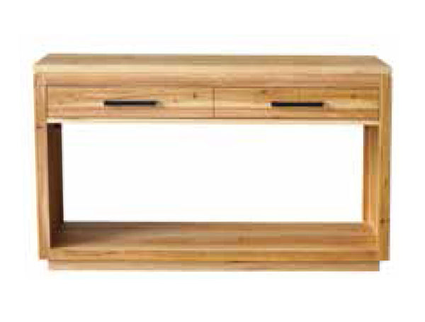 MELRILLE 2 DRAWER HALL TABLE - 780(H) x 1300(W) x 390(D) - WORMY CHESTNUT