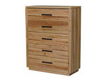 MELRILLE 5 DRAWER TALLBOY - 1135(H) x 860(W) x 400(D) - WORMY CHESTNUT