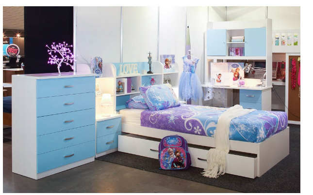 ICICLE TWO DRAWER BEDSIDE TABLE - TWO TONE