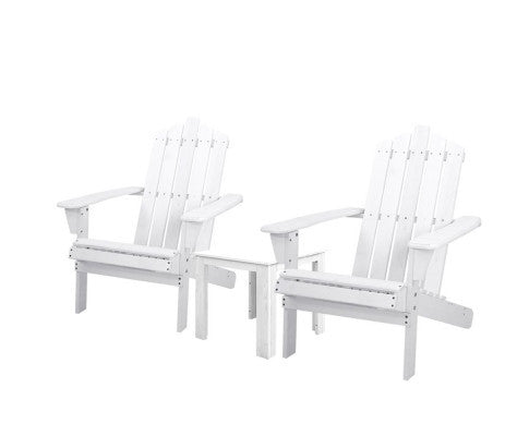 HADLEY 3 PIECE OUTDOOR LOUNGE SETTING - WHITE