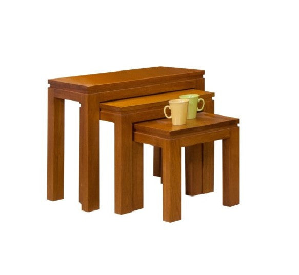 OTIS (ML) 3 PIECE NEST OF TABLES - TASSIE OAK - ASSORTED COLOURS AVAILABLE