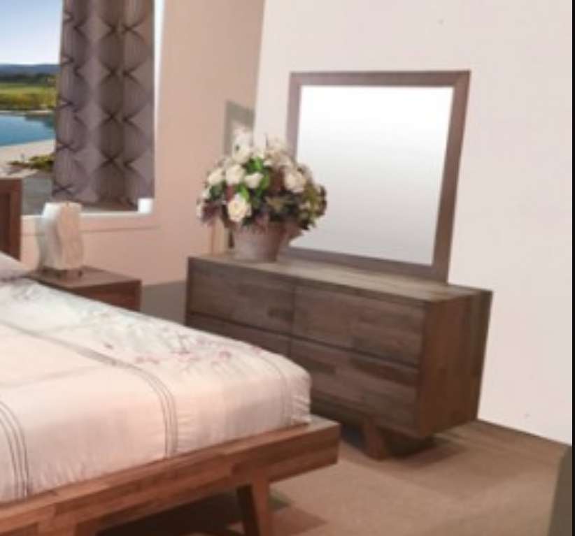 SUSAN (AUSSIE MADE) QUEEN 5 PIECE (DRESSER) BEDROOM SUITE - TASSIE OAK COMBINATION - ASSORTED COLOURS AVAILABLE