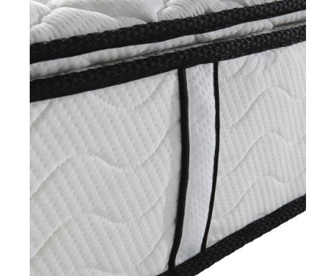 KING SINGLE LATEX PILLOWTOP POCKET SPRING MATTRESS - MEDIUM