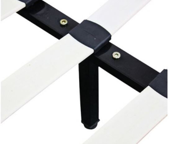 QUEEN POLARIS LEATHERETTE BED FRAME - BLACK