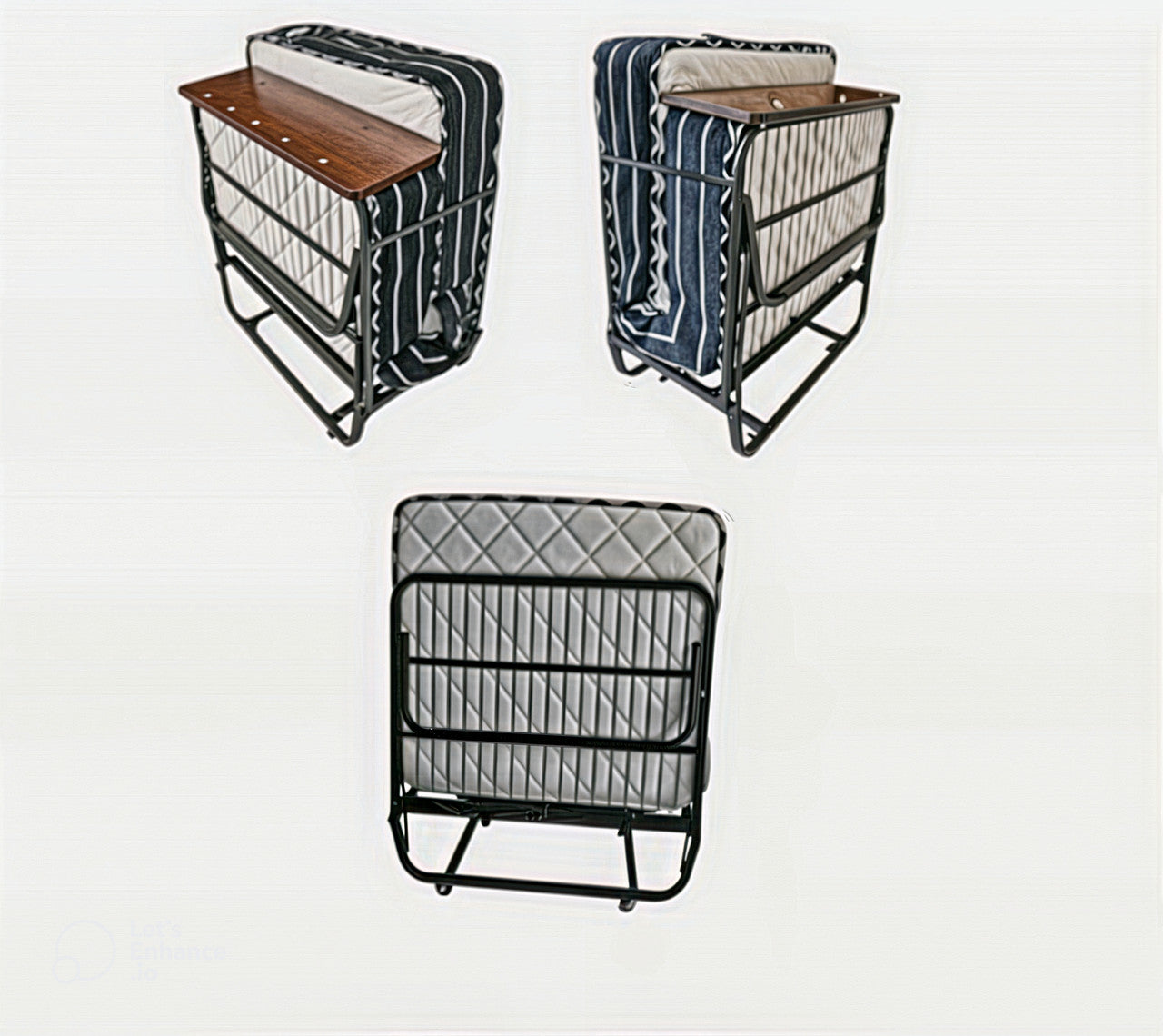 SINGLE TOMMY FOLDING BED INCLUDING EXTRA FIRM INNERSPRING MATTRESS