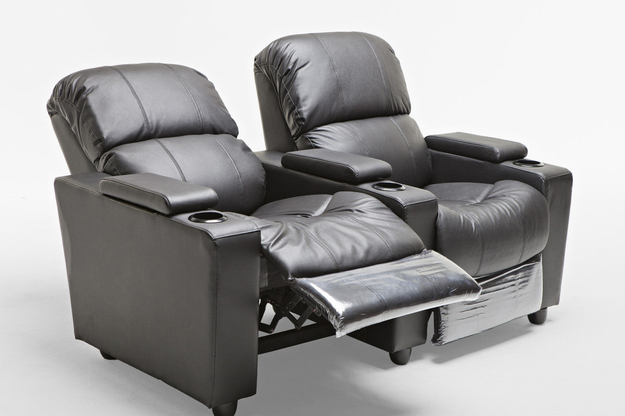 SOPHIE (212) LEATHER/ETTE COMBINTATION PUSHBACK TWIN RECLINER