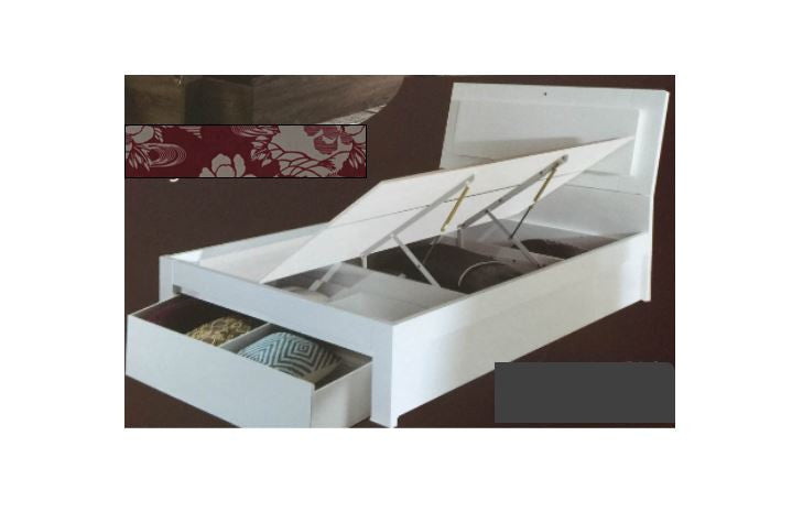 QUEEN HANSON STORAGE BED (SIDE GAS LIFT OR 3 DRAWER SIDE DRAWER STORAGE) - (MODEL-LS 111) - MOCHA OAK