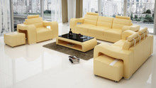 BENSALEM 3S + 1S + 1S LEATHERETTE LOUNGE SUITE (MODEL-F3008D) - ASSORTED COLOURS