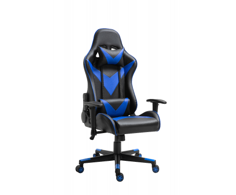 AGNELLE RECLINING OFFICE COMPUTER GAMING CHAIR - BLACK & BLUE