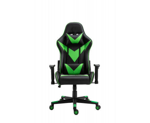 AGNELLE RECLINING OFFICE COMPUTER GAMING CHAIR - BLACK & GREEN