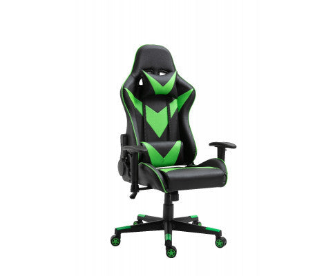 AGNELLE RECLINING OFFICE COMPUTER GAMING CHAIR - BLACK & GREEN