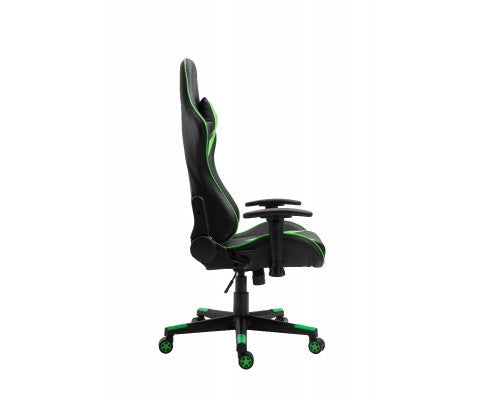 AGNELLE RECLINING OFFICE COMPUTER GAMING CHAIR - BLACK & GREEN