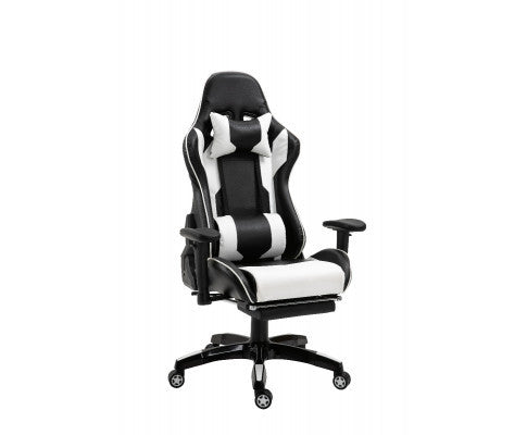 NIXON RECLINER OFFICE COMPUTER CHAIR - BLACK & WHITE