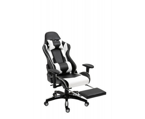 NIXON RECLINER OFFICE COMPUTER CHAIR - BLACK & WHITE