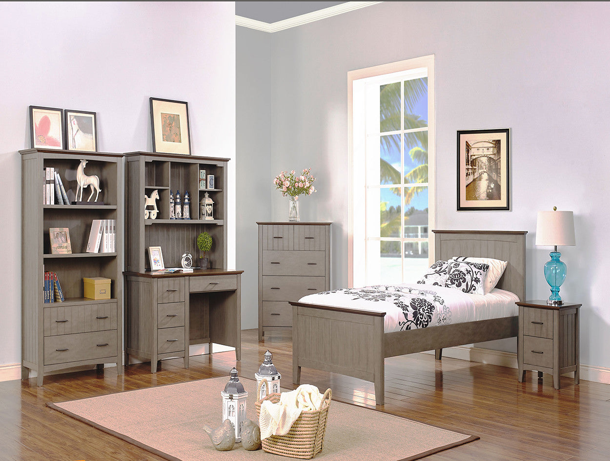 KING BONAVICH (5204) TIMBER VENEER BED - AS PICTURED