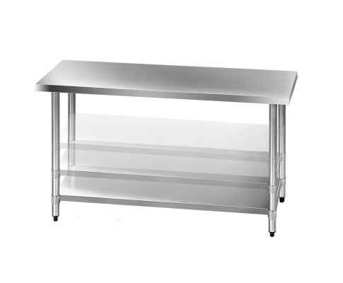 SMITH 430 STAINLESS STEEL KITCHEN/ WORK BENCH TABLE 1524(L) - STAINLESS