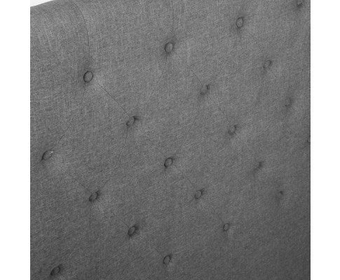 UNLA KING FABRIC BEDHEAD ONLY - DARK GREY