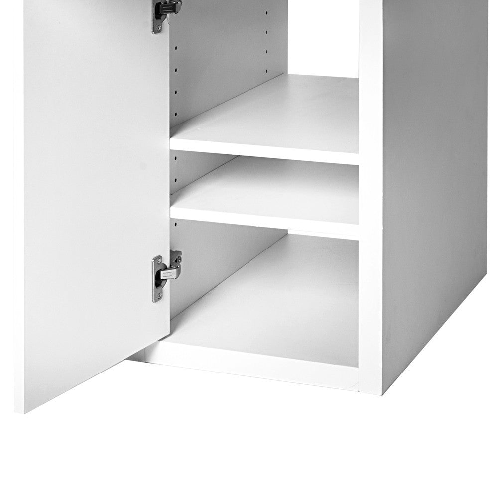 MAYA OFFICE COMPUTER DESK WITH DRAWERS (DESK-DRAW-105-WH-AB) - WHITE