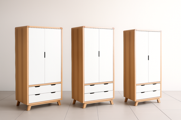 AVALON (AUSSIE MADE) 2 DOOR / 2 DRAWER WARDROBE COLLECTION - ASSORTED PAINTED / STAINED COLOURS