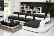 BONWELL (G8005C) CHAISE LOUNGE SUITE + COFFEE TABLE - CHOICE OF LEATHER AND ASSORTED COLOURS AVAILABLE