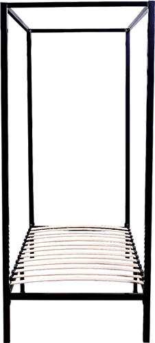 SINGLE ADEN 4 POSTER METAL BED - BLACK