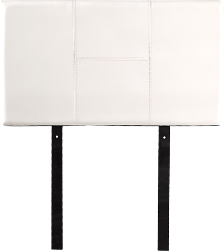 SINGLE ALHENA LEATHER HEADBOARD BEDHEAD - WHITE