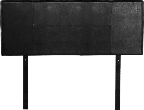 DOUBLE INDIANA LEATHERETTE HEADBOARD BEDHEAD - BLACK