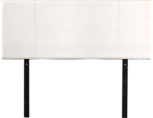 DOUBLE BETELGUESE LEATHER HEADBOARD BEDHEAD - WHITE