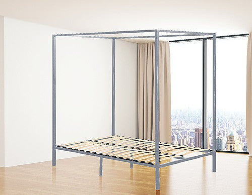 QUEEN CAROLYN 4 POSTER BED FRAME - CREAM