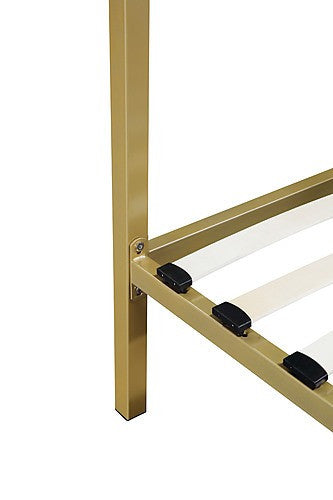DOUBLE NICHOLSON 4 POSTER BED FRAME - GOLD