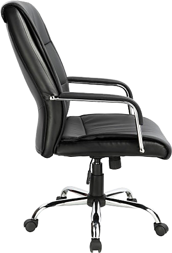 HASSALEH LEATHERETTE PADDED BACK EXECUTIVE OFFICE CHAIR - BLACK