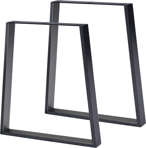 ALBUS TRAPEZIUM SHAPED TABLE DESK LEGS - BLACK