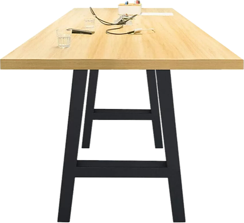 FIENNES 2X RUSTIC DINING TABLE LEGS STEEL INDUSTRIAL VINTAGE - BLACK