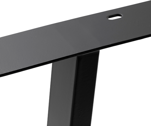 FIENNES 2X RUSTIC DINING TABLE LEGS STEEL INDUSTRIAL VINTAGE - BLACK